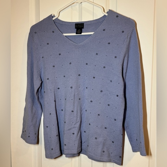 Sigrid Olsen Periwinkle Knit Top - Picture 4 of 8